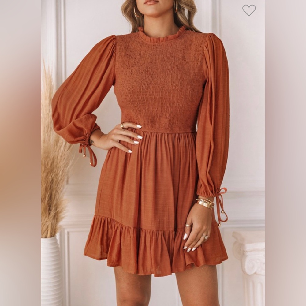 Rustic Orange Fall Dress